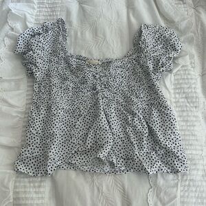 Floral LA Hearts blouse